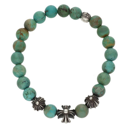 Chrome Hearts BEAD13 8mm Turquoise Bead Bracelet