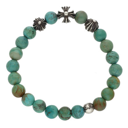 Chrome Hearts BEAD13 8mm Turquoise Bead Bracelet