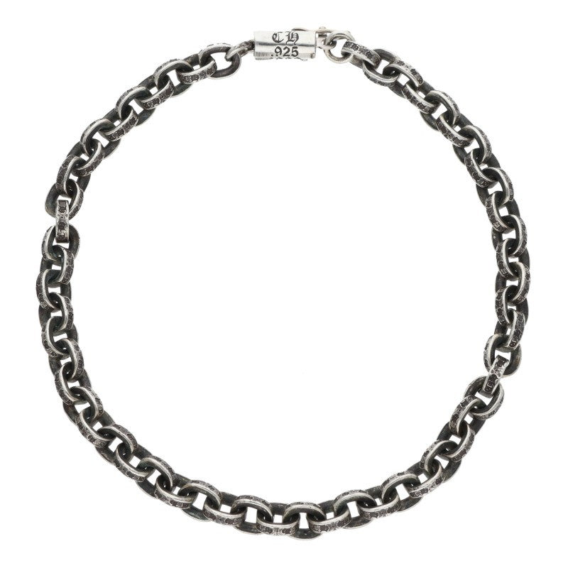 Chrome Hearts Paper Chain Bracelet Silver Size 8 Inch