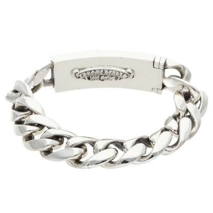 Chrome Hearts Dagger Heart ID Silver Bracelet Size 12LINK