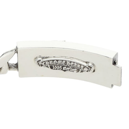 Chrome Hearts Dagger Heart ID Silver Bracelet Size 12LINK