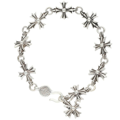 Chrome Hearts CO CH PLUS Cutout Silver Bracelet Size 9LINK