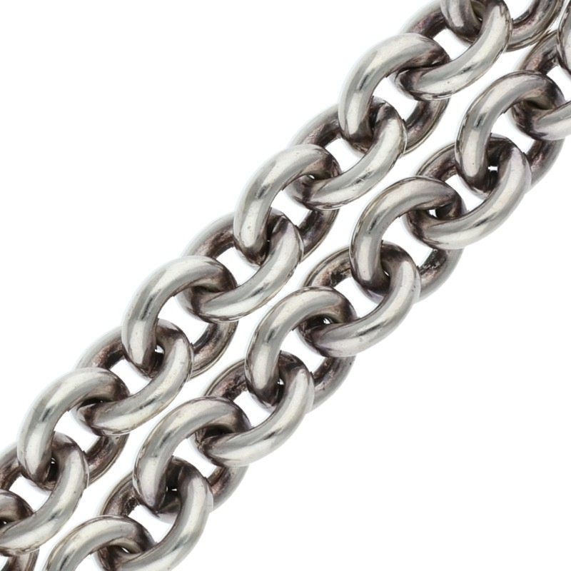 Chrome Hearts CHN TNY CH CRS Tiny CH Cross Silver Bracelet