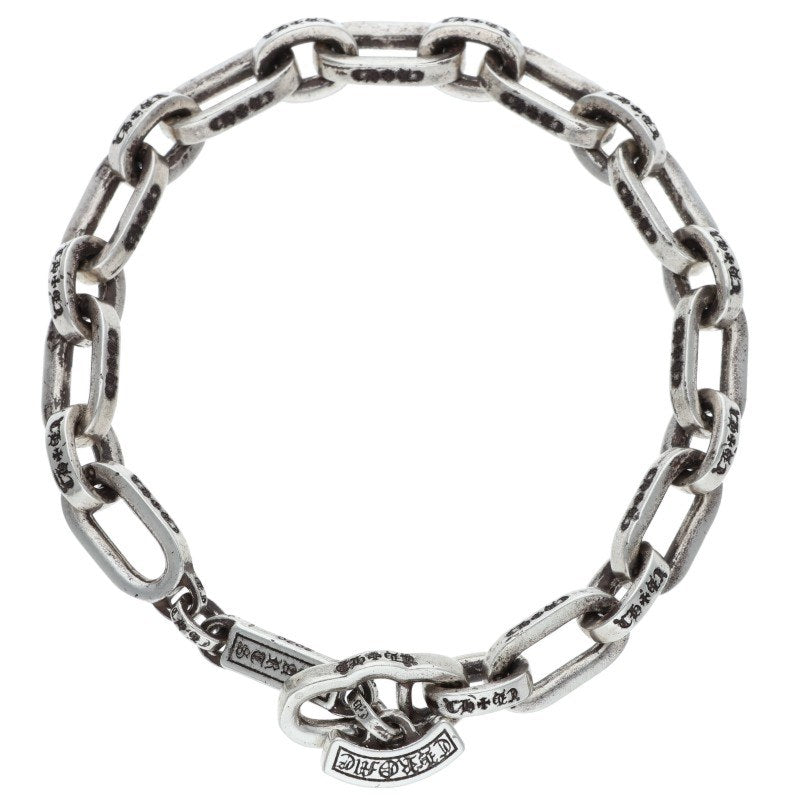 Chrome Hearts PAPER E CHAIN Silver Bracelet Size 8 Inch
