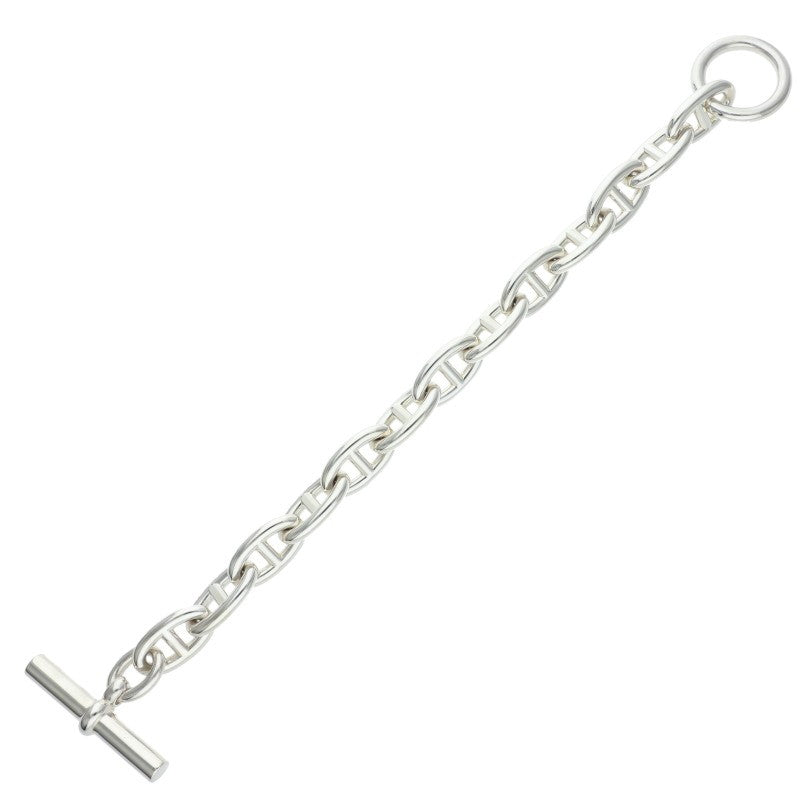 HERMES Chaine d'Ancre GM Silver Bracelet Size 13LINK