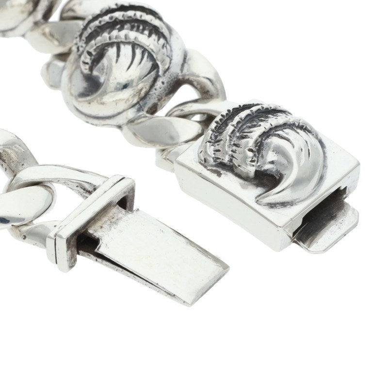 Chrome Hearts Crow Link Old Silver Bracelet Size 6LINK