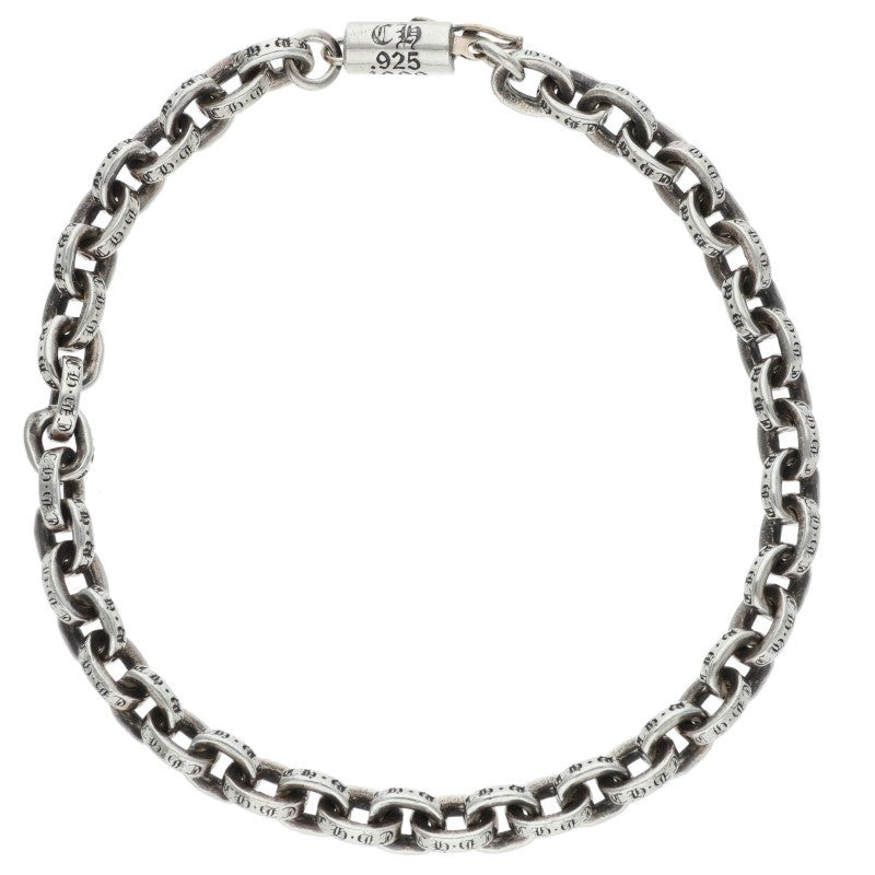 Chrome Hearts Paper Chain Bracelet Silver Size 7 Inch