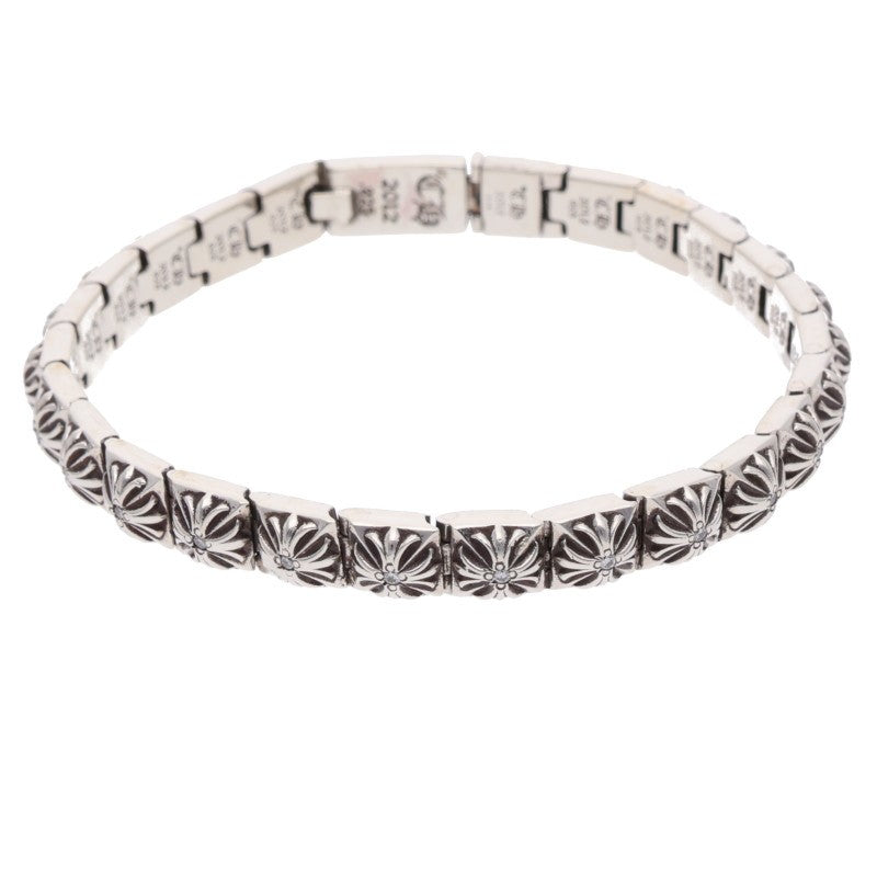 Chrome Hearts 925 Pave Diamond Link Bracelet Size 25LINK