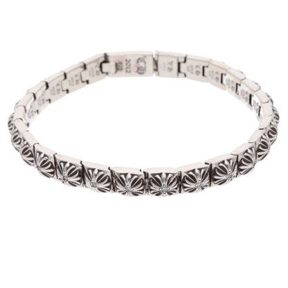 Chrome Hearts 925 Pave Diamond Link Bracelet Size 25LINK