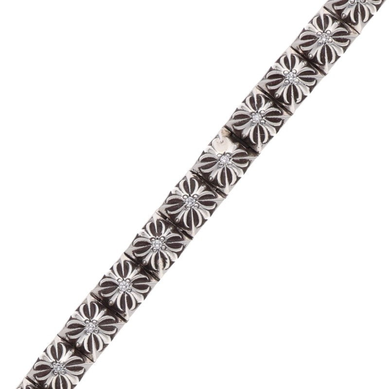 Chrome Hearts 925 Pave Diamond Link Bracelet Size 25LINK