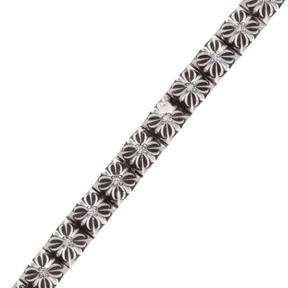 Chrome Hearts 925 Pave Diamond Link Bracelet Size 25LINK