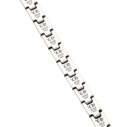 Chrome Hearts 925 Pave Diamond Link Bracelet Size 25LINK