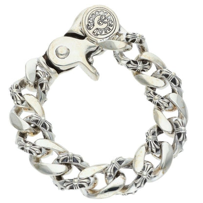 Chrome Hearts FNCY CHN LNK Silver Bracelet Size 13LINK
