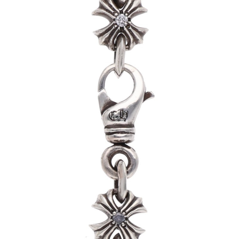 Chrome Hearts CH X Link Pave Silver Bracelet Size 14LINK