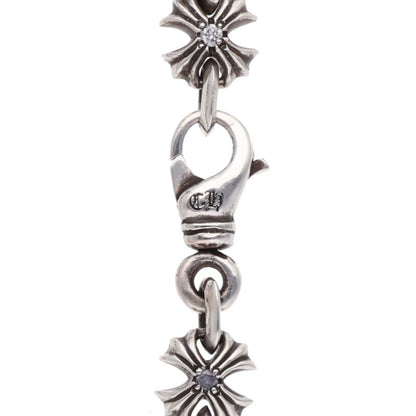Chrome Hearts CH X Link Pave Silver Bracelet Size 14LINK