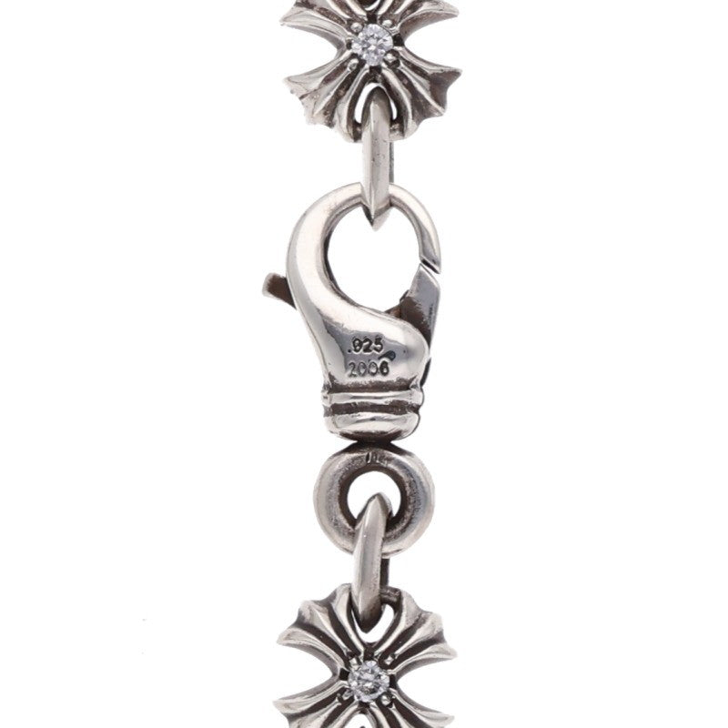 Chrome Hearts CH X Link Pave Silver Bracelet Size 14LINK