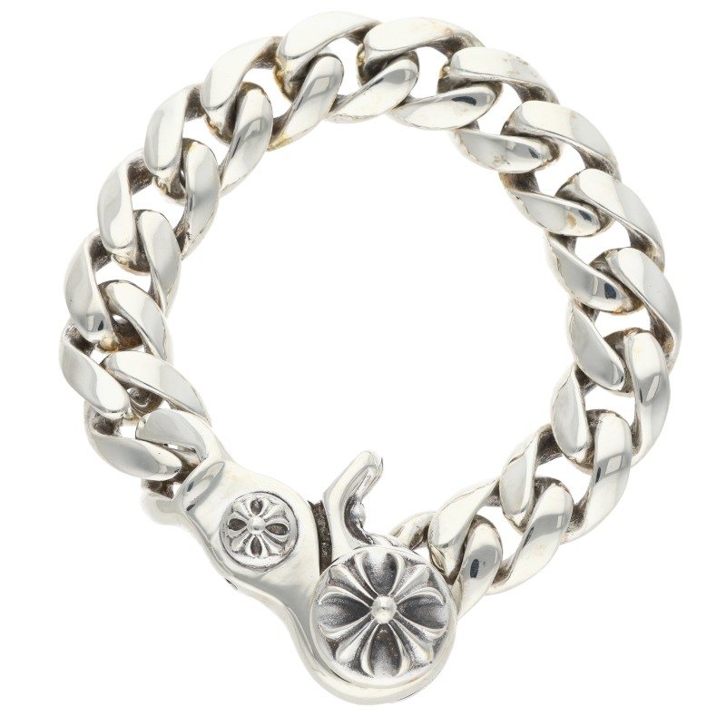 Chrome Hearts CLSC CHN LNK Silver Bracelet Size 15LINK