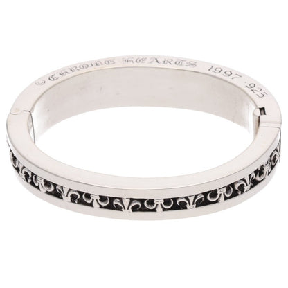 Chrome Hearts Narrow V BS Fleur Pave Diamond Bracelet
