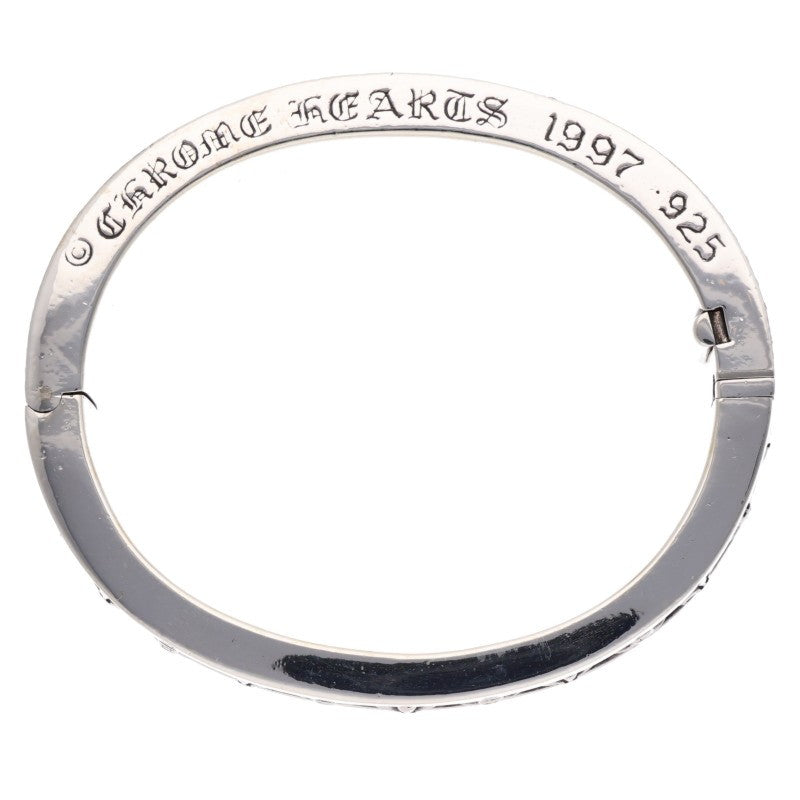 Chrome Hearts Narrow V BS Fleur Pave Diamond Bracelet