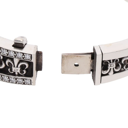 Chrome Hearts Narrow V BS Fleur Pave Diamond Bracelet