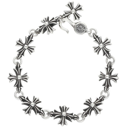 Chrome Hearts CO CH PLUS Cut Out Silver Bracelet Size 9LINK