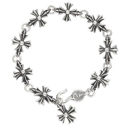 Chrome Hearts CO CH PLUS Cut Out Silver Bracelet Size 9LINK