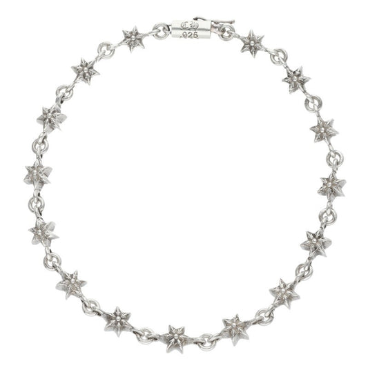 Chrome Hearts CHN TNY STAR Silver Bracelet Size 15LINK