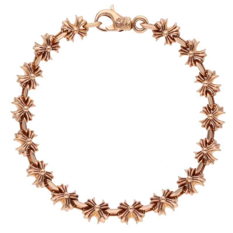 Chrome Hearts 22K CH X Link Gold Bracelet Size 16LINK