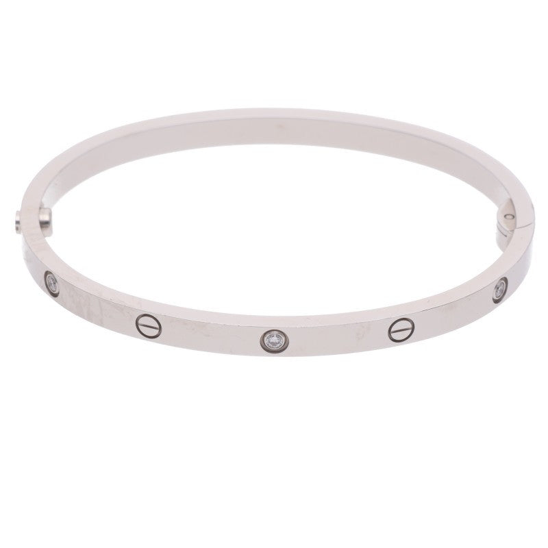 Cartier LOVE BRACELET SM K18WG 6P Diamond Bracelet Size 15