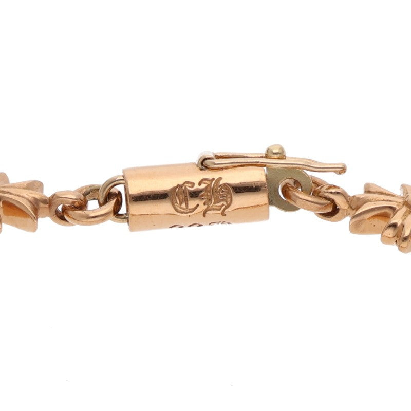 Chrome Hearts Tiny ECH Plus 22K Gold Bracelet Size 11LINK