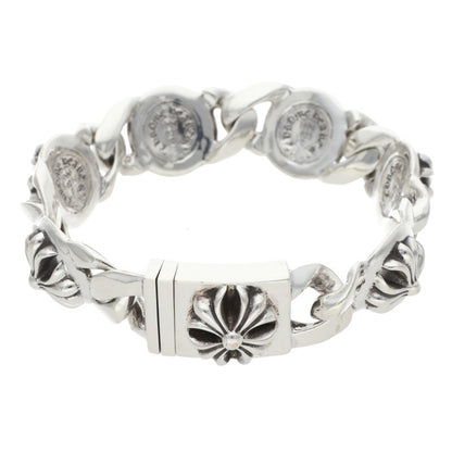 Chrome Hearts CROSS LINK Silver Bracelet Size 6LINK