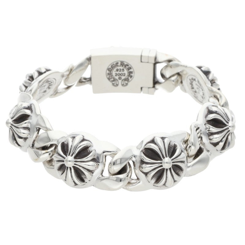 Chrome Hearts CROSS LINK Silver Bracelet Size 6LINK