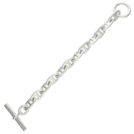 HERMES Chaine d'Ancre TGM Silver Bracelet Size 12LINK