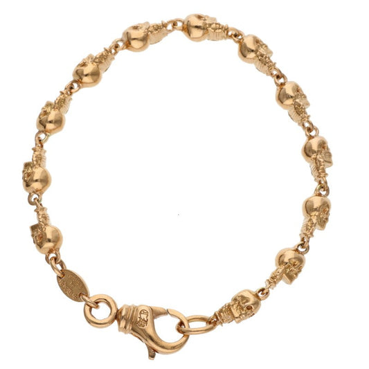 Chrome Hearts 22K Foti Delphino Gold Bracelet Size 12LINK