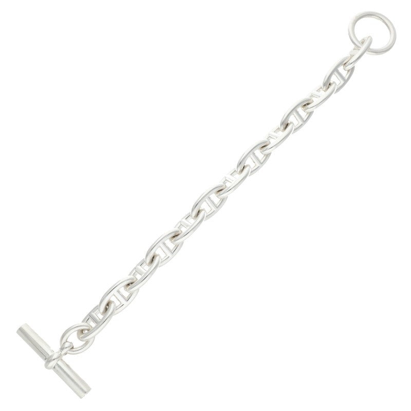 HERMES Chaine d'Ancre GM Silver Bracelet Size 13LINK