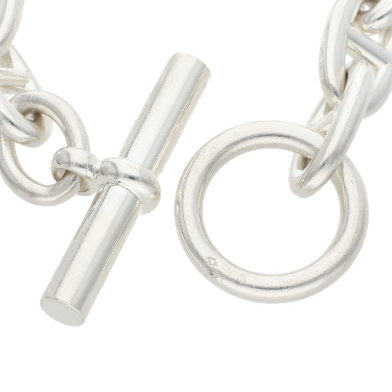 HERMES Chaine d'Ancre GM Silver Bracelet Size 13LINK