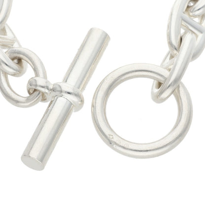 HERMES Chaine d'Ancre GM Silver Bracelet Size 13LINK
