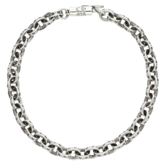 Chrome Hearts Paper Chain Silver Bracelet Size 7 Inch