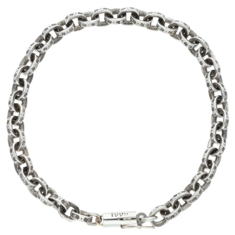 Chrome Hearts Paper Chain Silver Bracelet Size 7 Inch