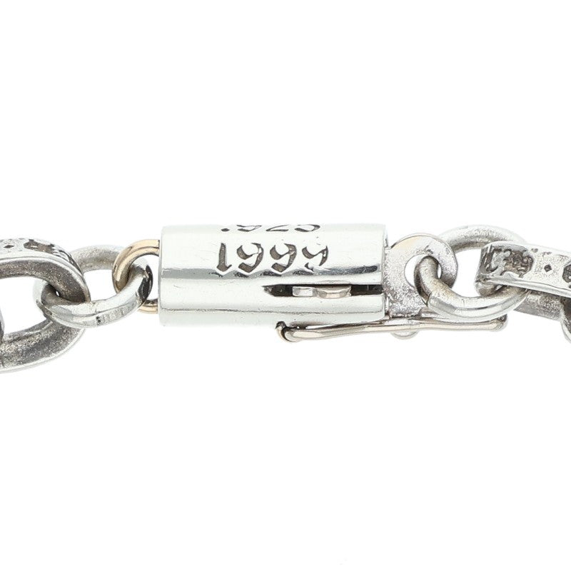 Chrome Hearts Paper Chain Silver Bracelet Size 7 Inch