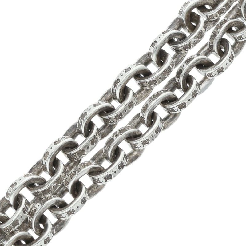 Chrome Hearts Paper Chain Silver Bracelet Size 7 Inch