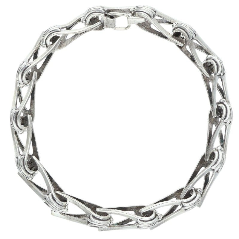 Chrome Hearts Window Chain Silver Bracelet Size 13LINK
