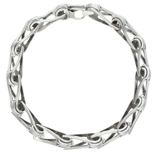 Chrome Hearts Window Chain Silver Bracelet Size 13LINK