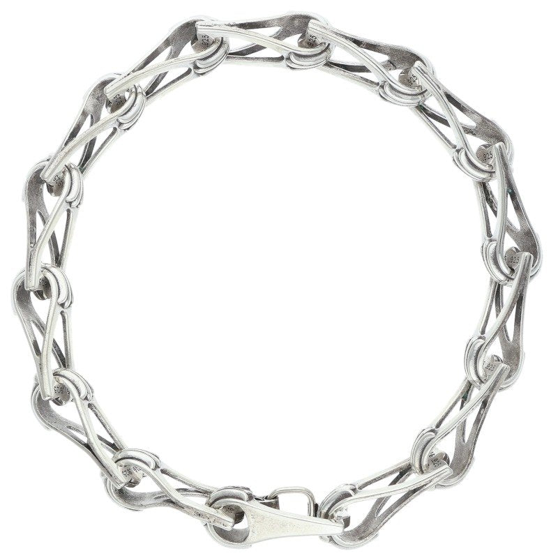 Chrome Hearts Window Chain Silver Bracelet Size 13LINK