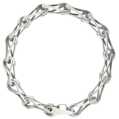 Chrome Hearts Window Chain Silver Bracelet Size 13LINK
