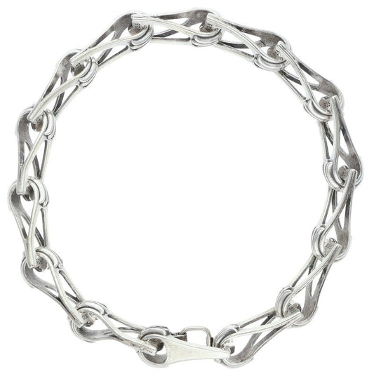 Chrome Hearts Window Chain Silver Bracelet Size 13LINK