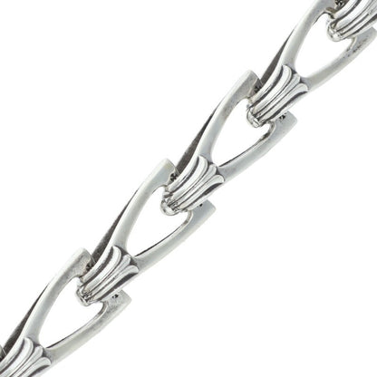 Chrome Hearts Window Chain Silver Bracelet Size 13LINK