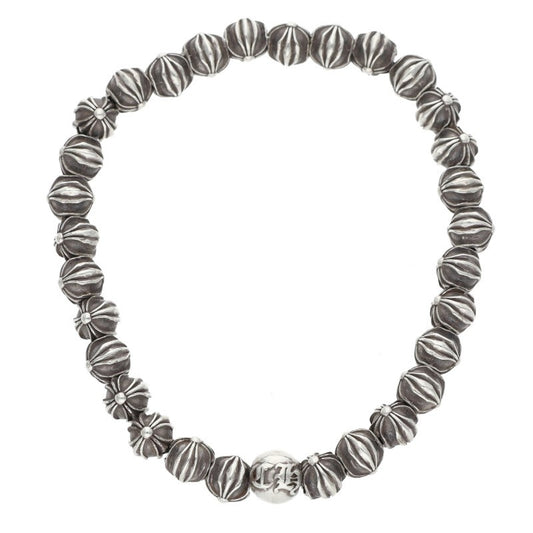 Chrome Hearts 6mm Silver Bead Bracelet Elastic