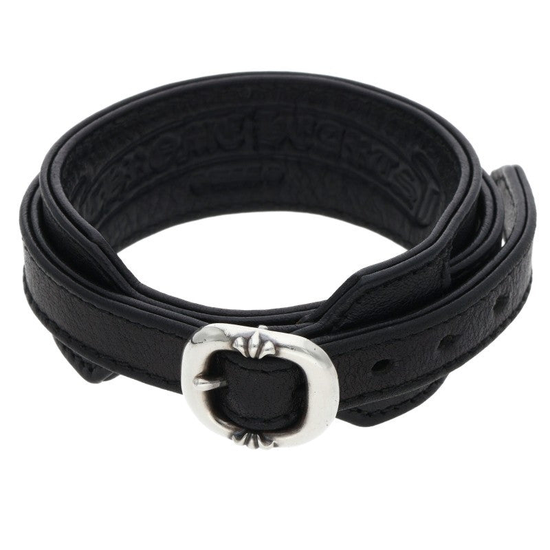 Chrome Hearts RR TINY BUCKLE Rock Leather Bracelet Size 2