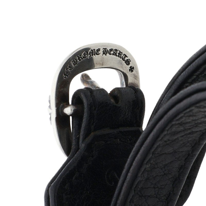 Chrome Hearts RR TINY BUCKLE Rock Leather Bracelet Size 2